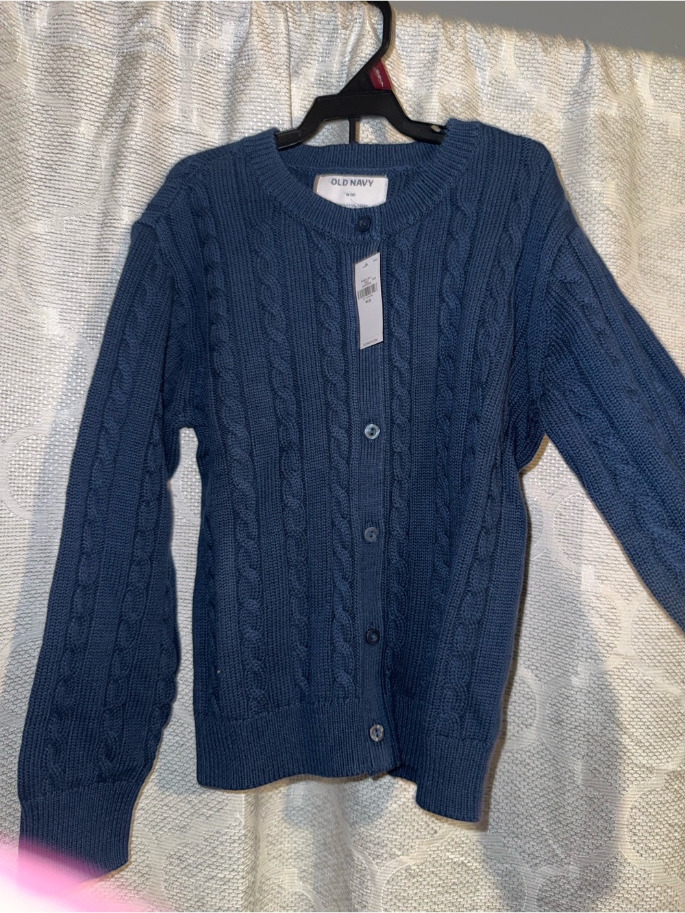 Old Navy Navy Cable Knit Button-Up Cardigan